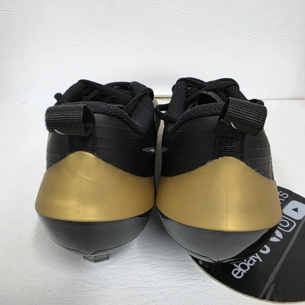 Nike Air Vapor Speed 3 Football Cleats Black Gold FB3303-003 Men's Size 10.5